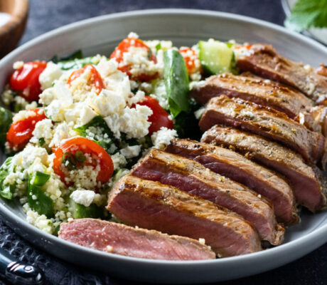 Ramstek s kus-kus salatom